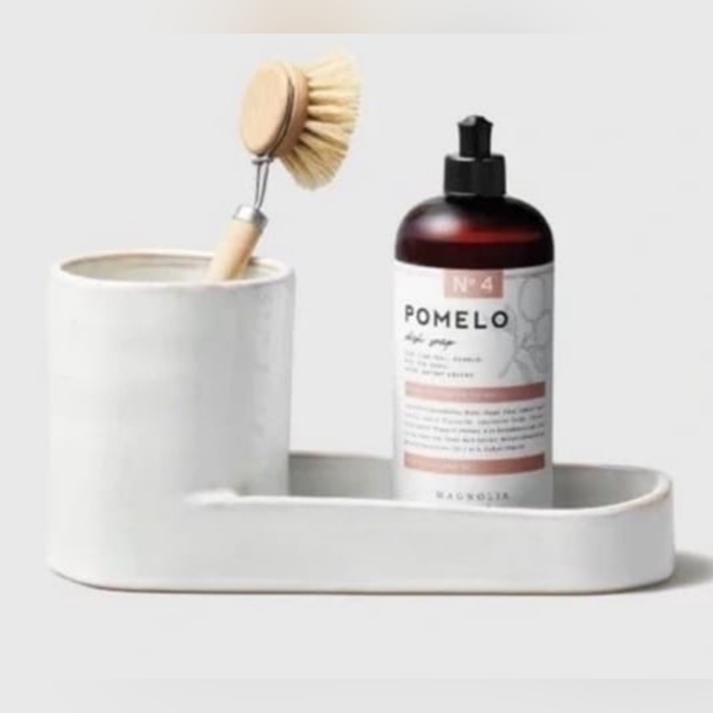 Hearth & Hand W Magnolia Sink Caddy Sour Cream Farmhouse Ceramic